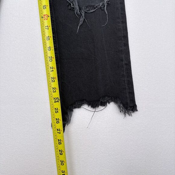 Free People Maggie Straight Jean Size 28 Black High Waist We The Free Button Fly - Picture 9 of 9